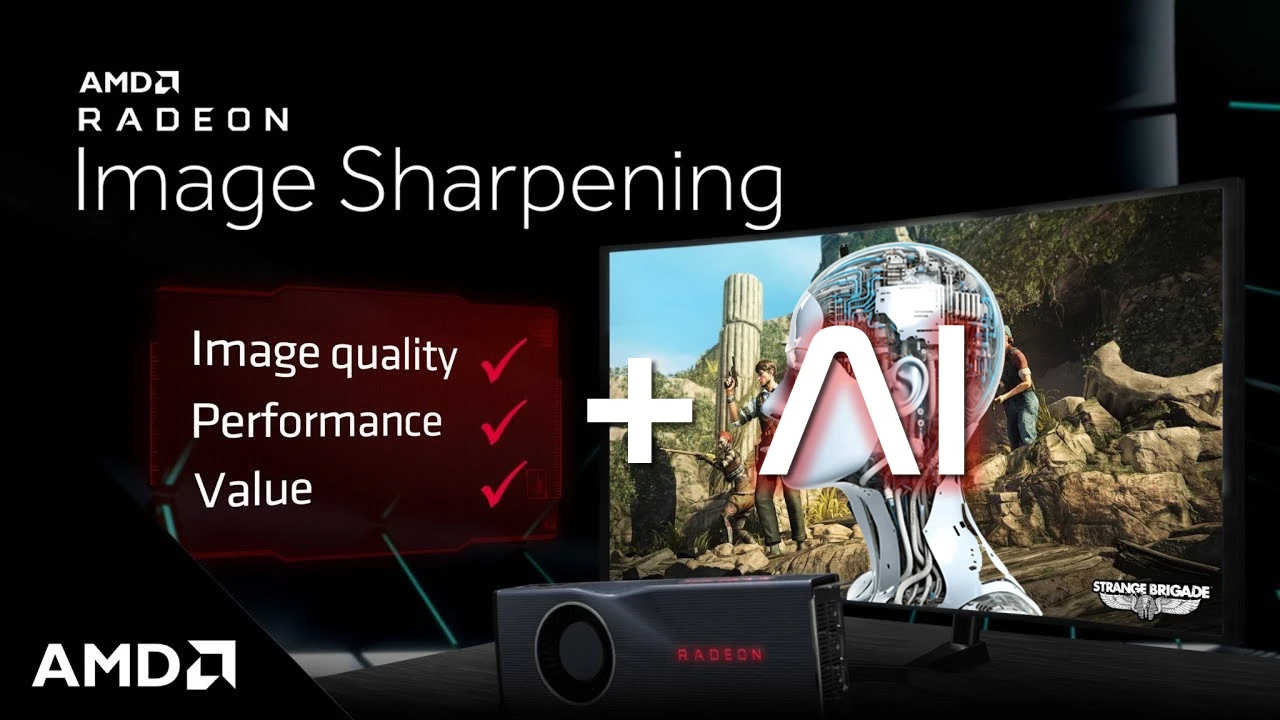 Функция AMD Radeon Image Sharpening получит обновление на базе ИИ благодаря выпуску AMD RX 9070 RDNA 4