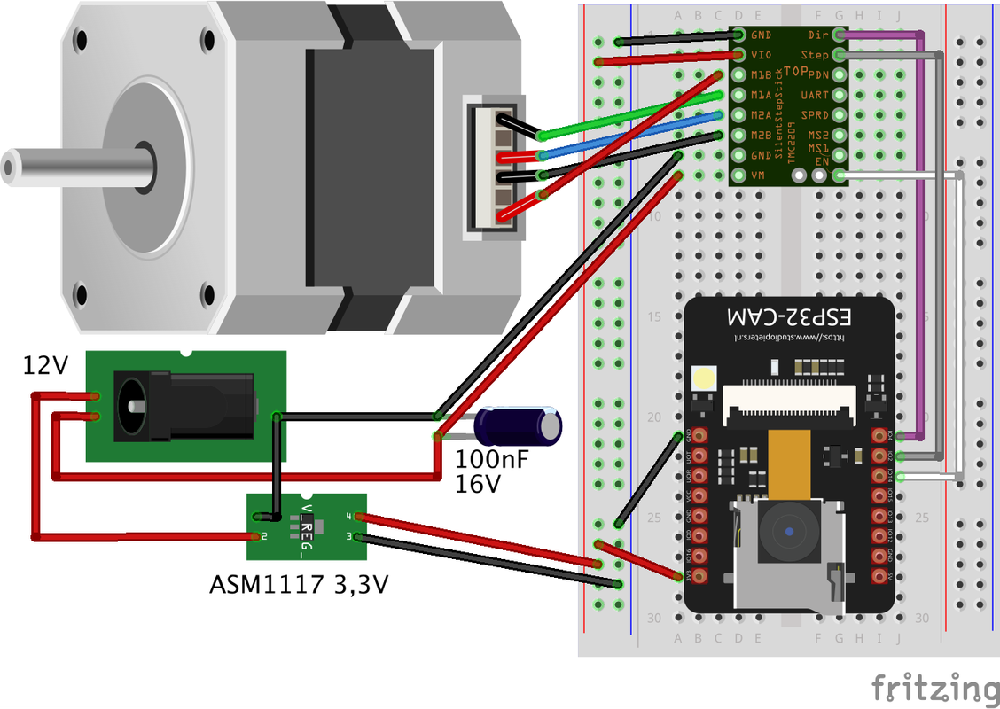 Using a TMC2209 silent stepper motor driver with an arduino