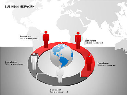 Business diagramas de rede, Deslizar 12, 00184, Modelos de Negócio — PoweredTemplate.com