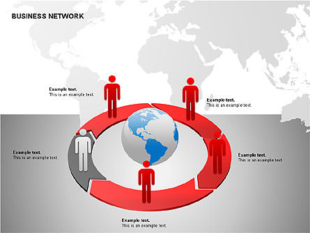 Business diagramas de rede, Deslizar 13, 00184, Modelos de Negócio — PoweredTemplate.com