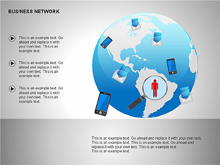 Business diagramas de rede, Deslizar 19, 00184, Modelos de Negócio — PoweredTemplate.com