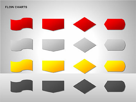 Flow chart tools, Deslizar 13, 00246, Fluxogramas — PoweredTemplate.com