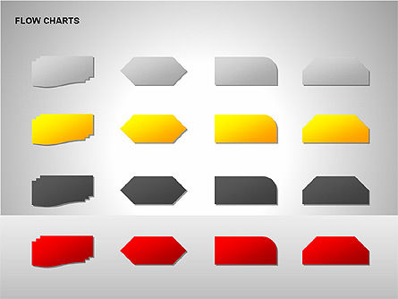 Flow chart tools, Deslizar 14, 00246, Fluxogramas — PoweredTemplate.com