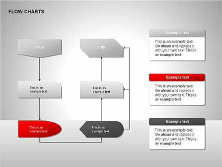 Flow chart tools, Deslizar 9, 00246, Fluxogramas — PoweredTemplate.com