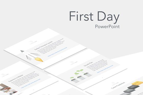 First Day PowerPoint Template, PowerPoint Template, 05753, Presentation Templates — PoweredTemplate.com