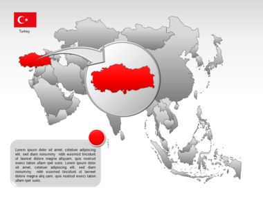 Mapa do PowerPoint - ásia, Deslizar 11, 00002, Modelos de Apresentações — PoweredTemplate.com