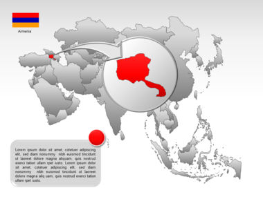 Mapa do PowerPoint - ásia, Deslizar 13, 00002, Modelos de Apresentações — PoweredTemplate.com