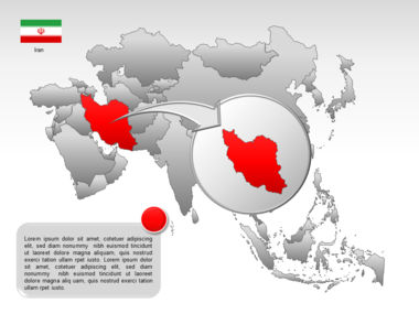 Mapa do PowerPoint - ásia, Deslizar 15, 00002, Modelos de Apresentações — PoweredTemplate.com