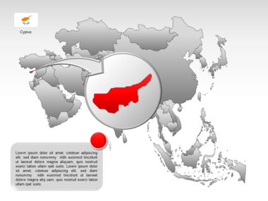 Mapa do PowerPoint - ásia, Deslizar 18, 00002, Modelos de Apresentações — PoweredTemplate.com