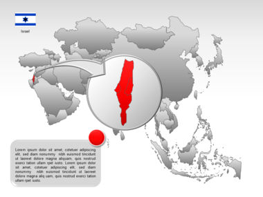 Mapa do PowerPoint - ásia, Deslizar 20, 00002, Modelos de Apresentações — PoweredTemplate.com