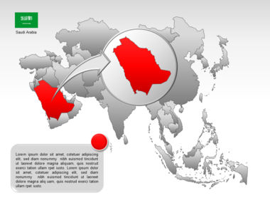 Mapa do PowerPoint - ásia, Deslizar 22, 00002, Modelos de Apresentações — PoweredTemplate.com