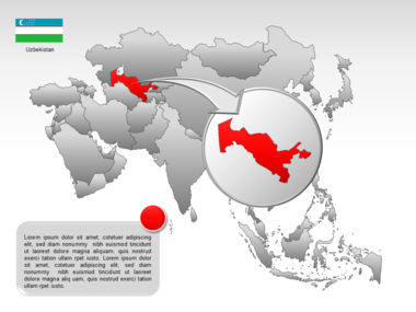 Mapa do PowerPoint - ásia, Deslizar 27, 00002, Modelos de Apresentações — PoweredTemplate.com