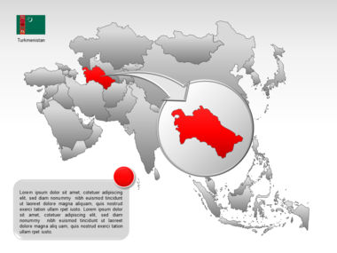 Mapa do PowerPoint - ásia, Deslizar 28, 00002, Modelos de Apresentações — PoweredTemplate.com