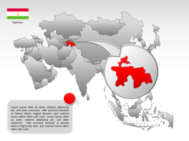 Mapa do PowerPoint - ásia, Deslizar 31, 00002, Modelos de Apresentações — PoweredTemplate.com