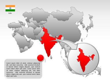 Mapa do PowerPoint - ásia, Deslizar 33, 00002, Modelos de Apresentações — PoweredTemplate.com