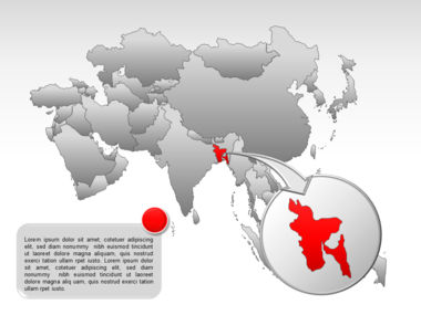 Mapa do PowerPoint - ásia, Deslizar 36, 00002, Modelos de Apresentações — PoweredTemplate.com