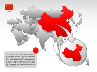 Mapa do PowerPoint - ásia, Deslizar 37, 00002, Modelos de Apresentações — PoweredTemplate.com