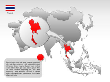 Mapa do PowerPoint - ásia, Deslizar 43, 00002, Modelos de Apresentações — PoweredTemplate.com