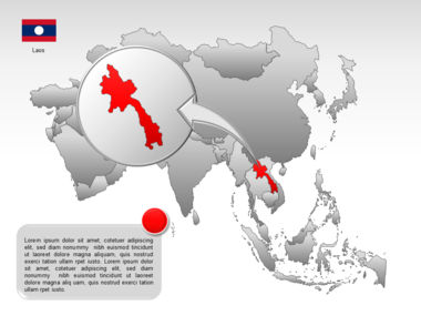 Mapa do PowerPoint - ásia, Deslizar 44, 00002, Modelos de Apresentações — PoweredTemplate.com