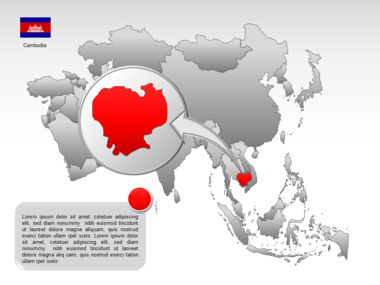 Mapa do PowerPoint - ásia, Deslizar 46, 00002, Modelos de Apresentações — PoweredTemplate.com