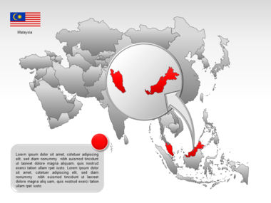 Mapa do PowerPoint - ásia, Deslizar 47, 00002, Modelos de Apresentações — PoweredTemplate.com