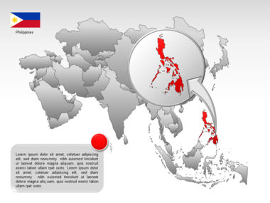 Mapa do PowerPoint - ásia, Deslizar 48, 00002, Modelos de Apresentações — PoweredTemplate.com