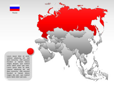 Mapa do PowerPoint - ásia, Deslizar 53, 00002, Modelos de Apresentações — PoweredTemplate.com