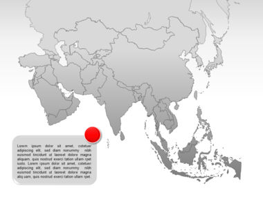 Mapa do PowerPoint - ásia, Deslizar 8, 00002, Modelos de Apresentações — PoweredTemplate.com