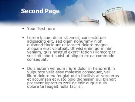 Modelo do PowerPoint - tanque de combustível, Deslizar 2, 01958, Utilitários/Indústria — PoweredTemplate.com