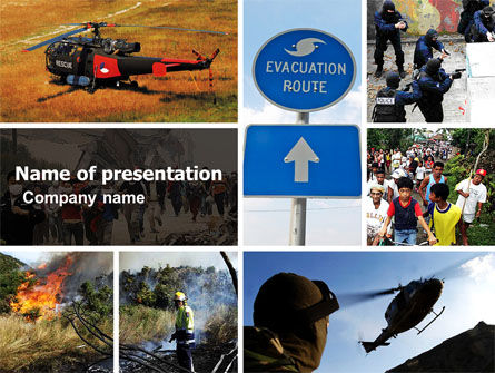 Evacuation PowerPoint Template, Free PowerPoint Template, 04723, Cars and Transportation — PoweredTemplate.com