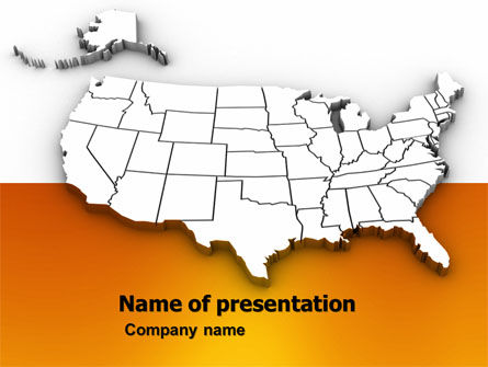 Modelo do PowerPoint - estados americanos, Grátis Modelo do PowerPoint, 05672, América — PoweredTemplate.com