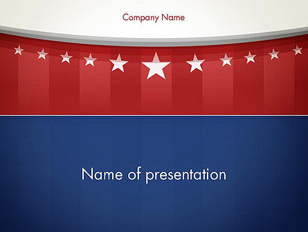 Modelo do PowerPoint - americano bandeira stylized fundo, Modelo do PowerPoint, 13278, América — PoweredTemplate.com