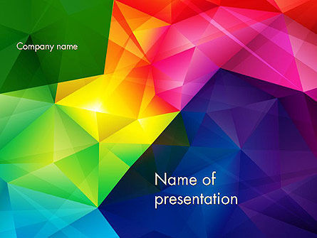 Vivid and Colorful Polygon Abstract PowerPoint Template, Backgrounds |  13401 