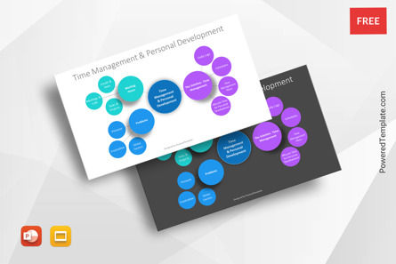 Time Management and Personal Development Mind Map, Grátis Tema do Google Slides, 11049, Gráficos — PoweredTemplate.com