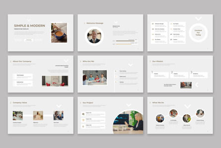 Simple And Modern Presentation Template, Deslizar 2, 14153, Negócios — PoweredTemplate.com