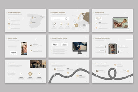 Simple And Modern Presentation Template, Deslizar 7, 14153, Negócios — PoweredTemplate.com