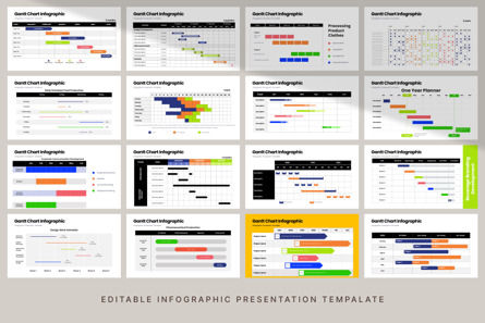 Gantt Chart - Infographic PowerPoint Template, Slide 6, 10672, Data Driven Diagrams and Charts — PoweredTemplate.com