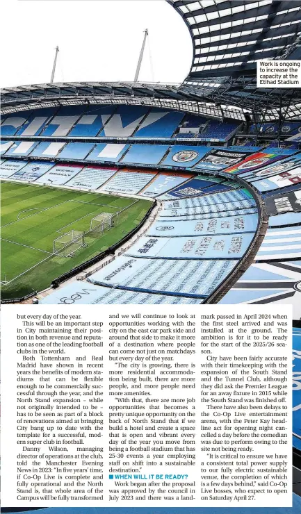 City not standing still as regen work progresses on Etihad expansion ...