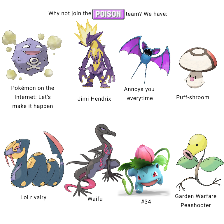 Poison Type Pokemon