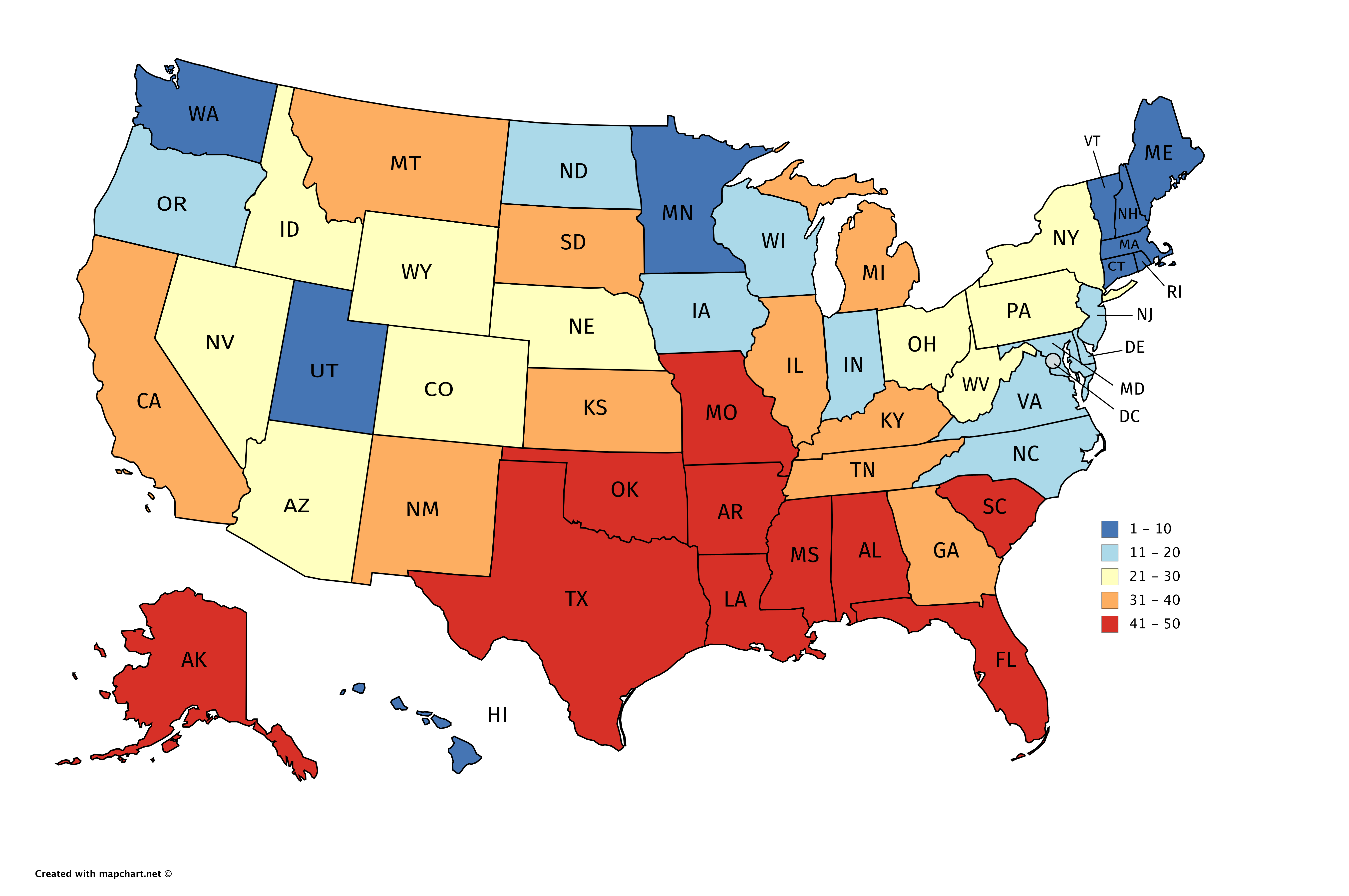 Safe Zone Map For United States