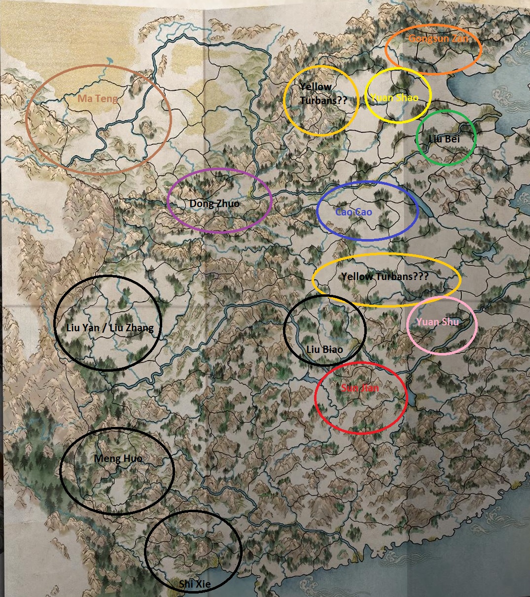 China Three Kingdoms Total War Map