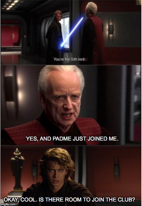 The real reason Anakin turned to the dark side : r/PrequelMemes