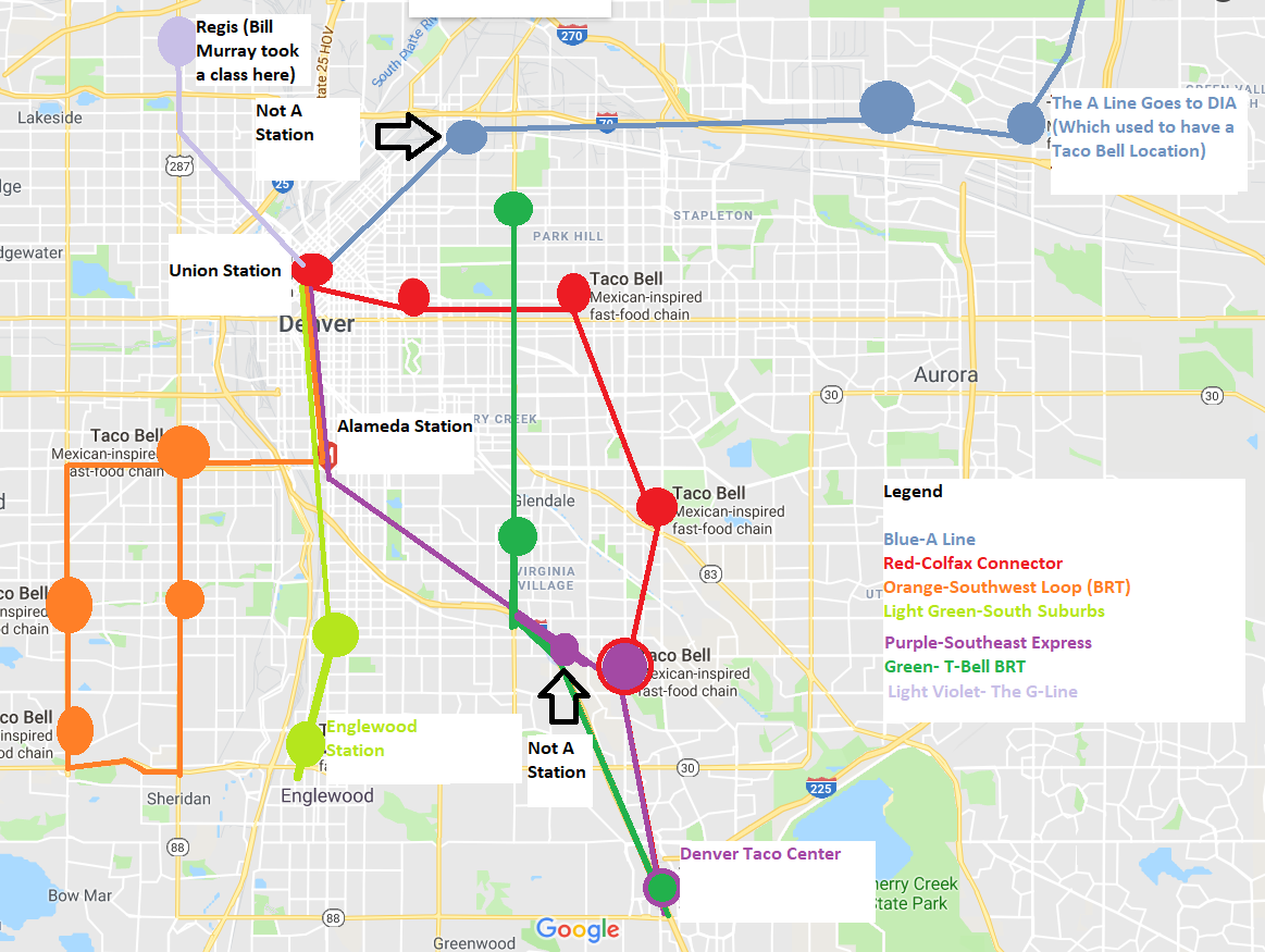 Denver RTD Light Rail Map