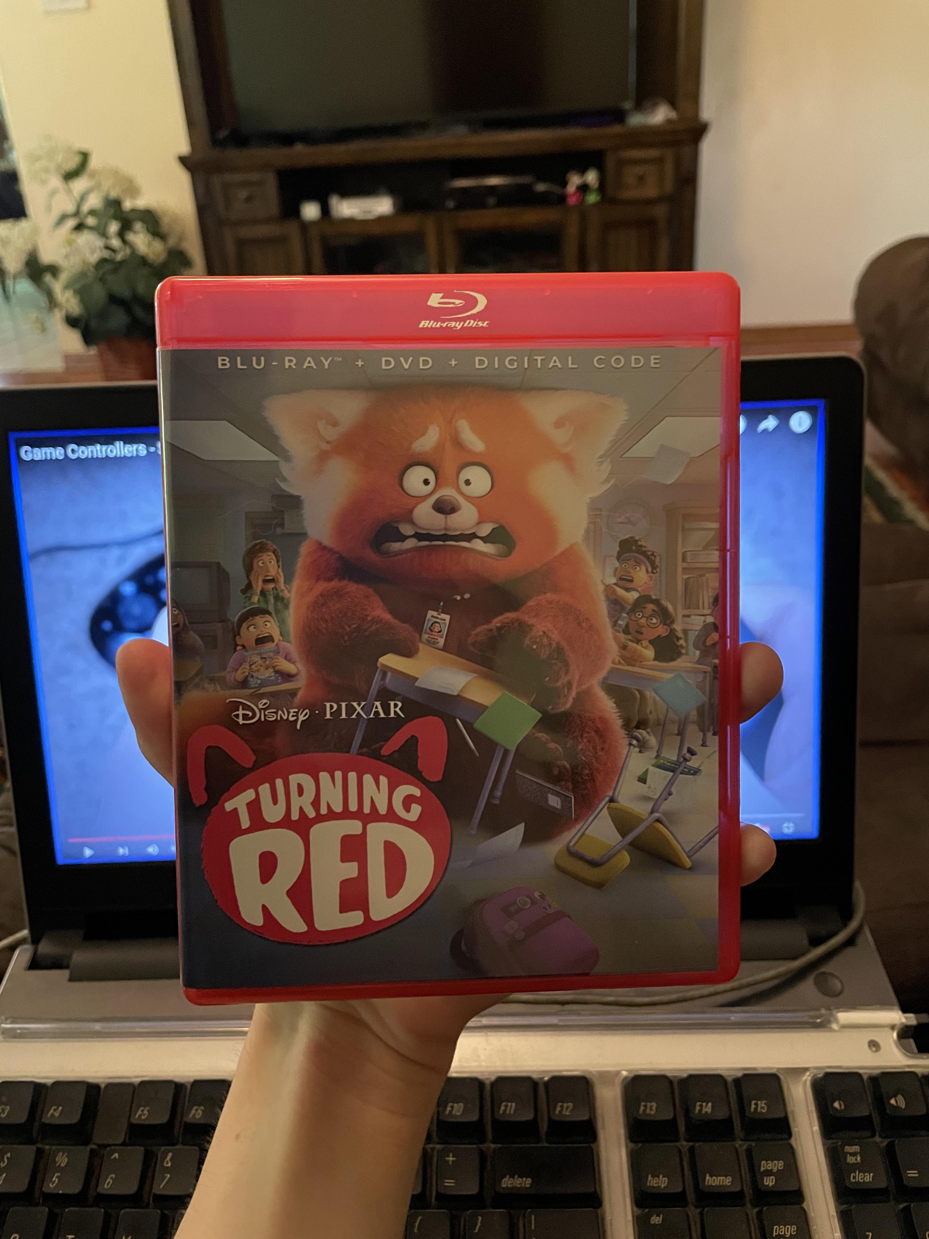 I love that the Blu-ray of Turning Red is in a red case : r/Pixar