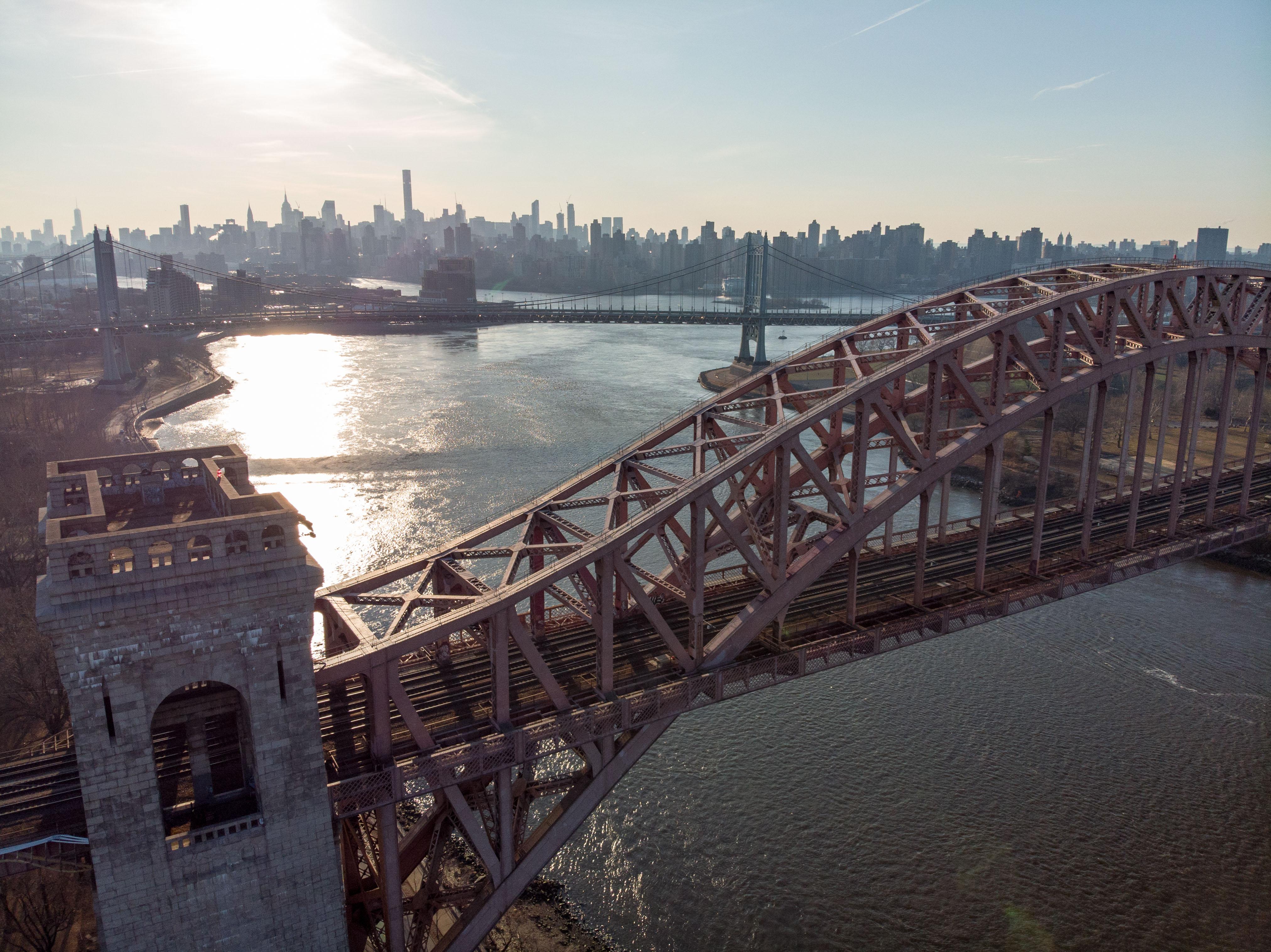 Hell Gate Bridge from the Sky : r/nyc