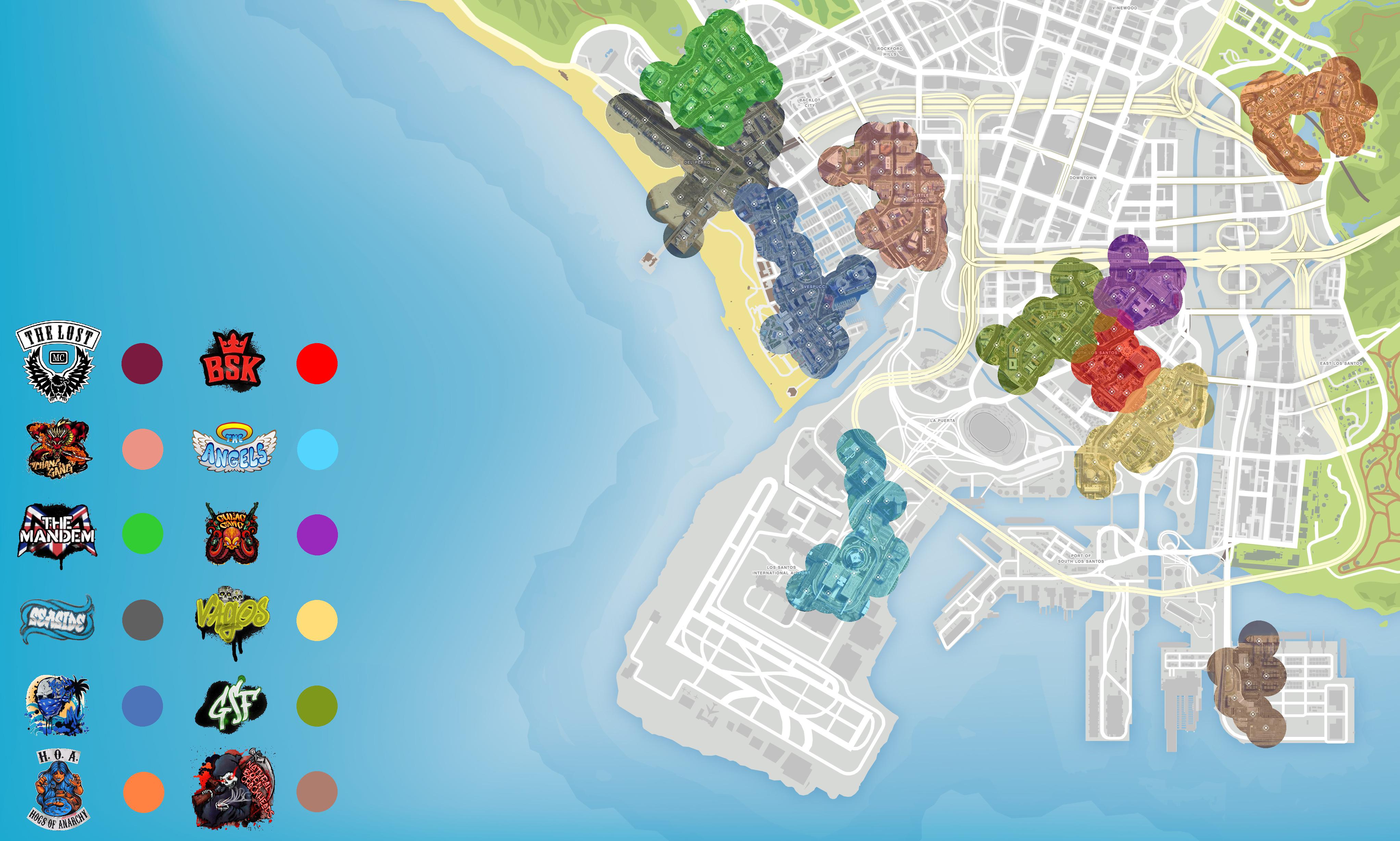 Gta 5 Gangs Map