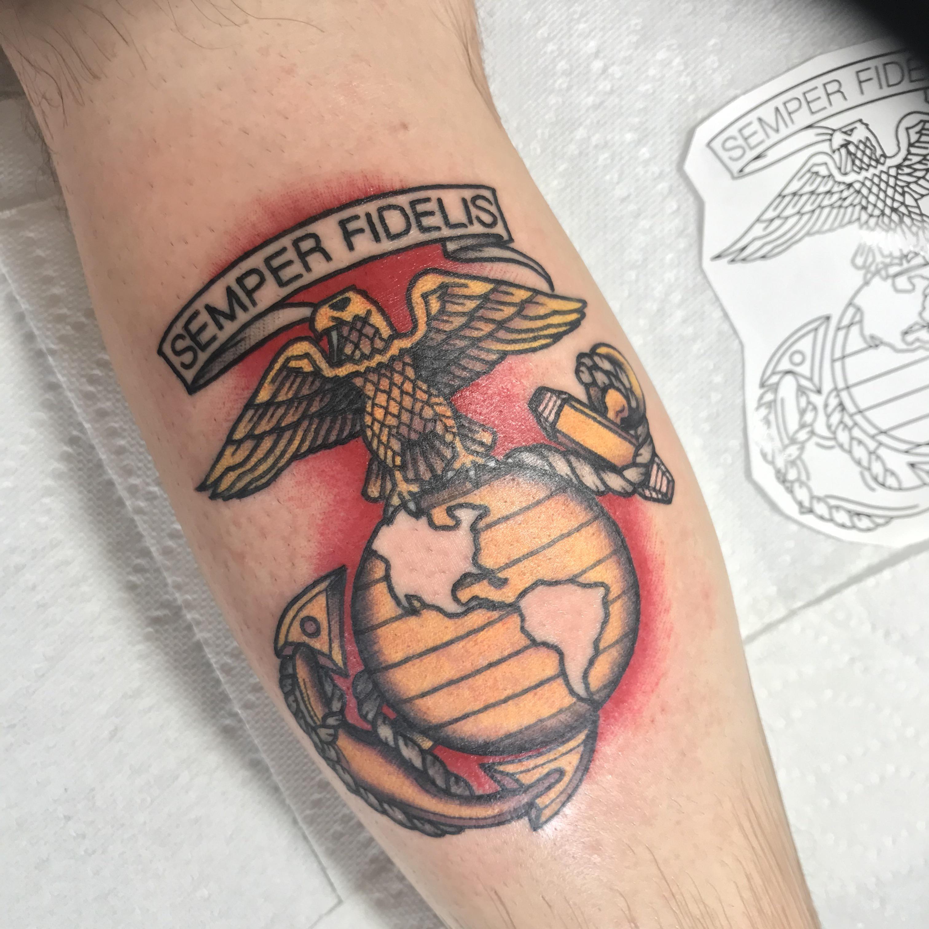 Marine Corps Eagle Globe and Anchor tattoo  Marine corps tattoos Usmc  tattoo Americana tattoo