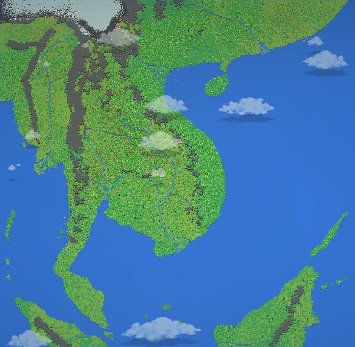 South East asia, as demanded ! i have tried to make my mountain a ...