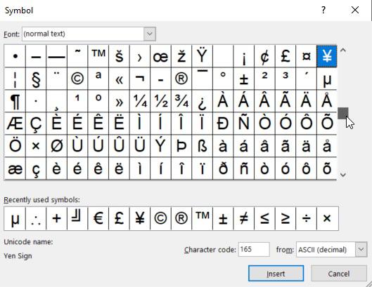 The fact that it’s 2020 and the Symbol panel in MS Word still doesn’t ...
