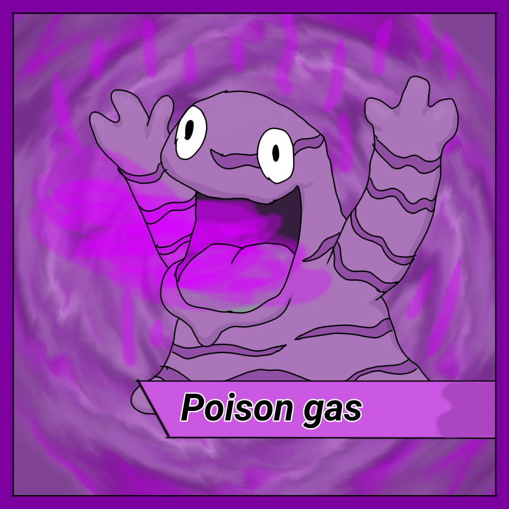 Doing pokemon using their most characteristic move, i made grimer cuz i ...